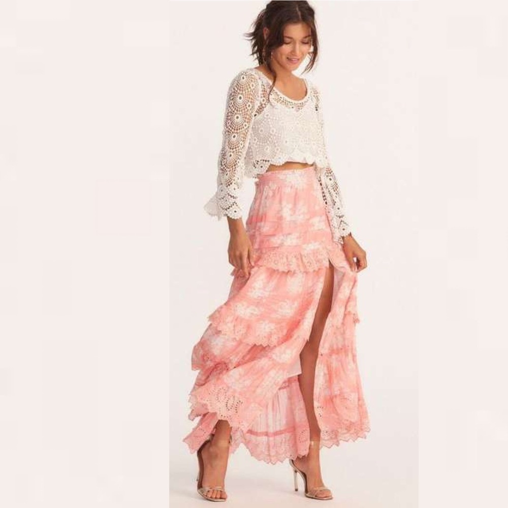 Love Shack Fancy Ariah Maxi Skirt